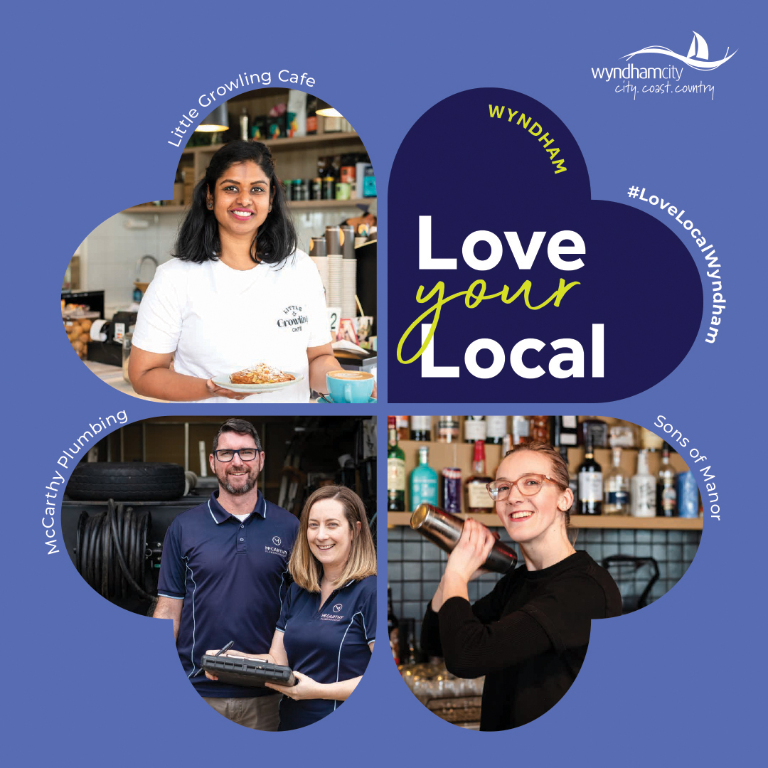 Love Wyndham? Love Your Local! We're kicking off a new city-wide Love Your Local campaign to help shine a spotlight on our local Wyndham businesses. Find out more at wyndham.vic.gov.au/lovelocal #LoveLocalWyndham