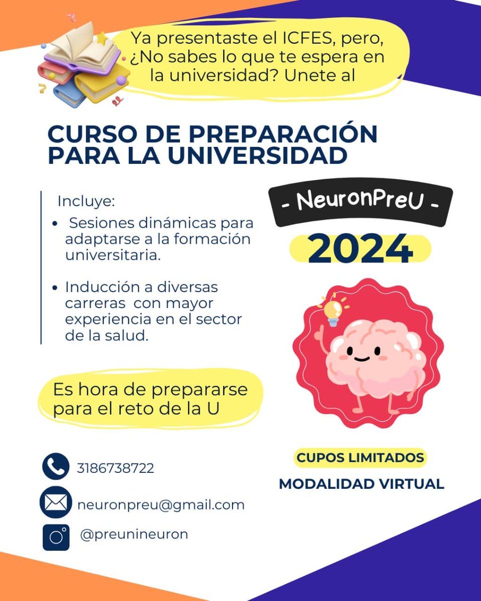 Unete al curso de preparación para la universidad 
Se un crack en la U
Vamos Colombia🇨🇴 #CopaAmérica2024