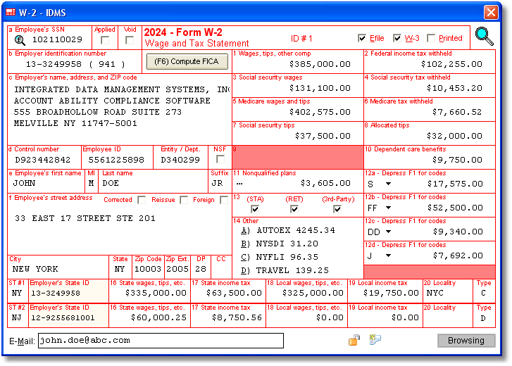 Account_Ability's tweet photo. W-2 Software for 2024 to Create, Print, and E-File Form W-2. Data is entered onto windows that resemble the actual forms. Import employee's payroll transactions from spreadsheets and delimited text files. https://t.co/c5hsz5fhXZ #ACCOUNTABILITY #W2 #W2Software https://t.co/g1FN9BnB0u