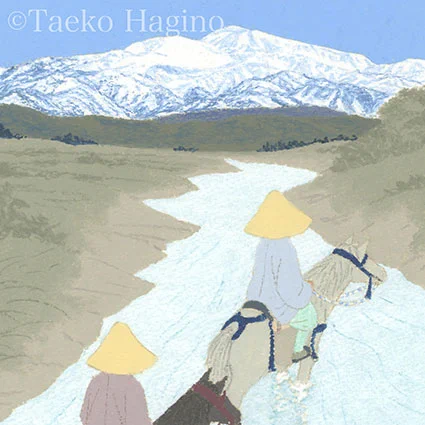 北國新聞、富山新聞連載小説 安部龍太郎さん作「銀嶺のかなた」第529~532回挿絵です。530回は懐かしい手取川の戦いのときの場面です。感慨深いです。 