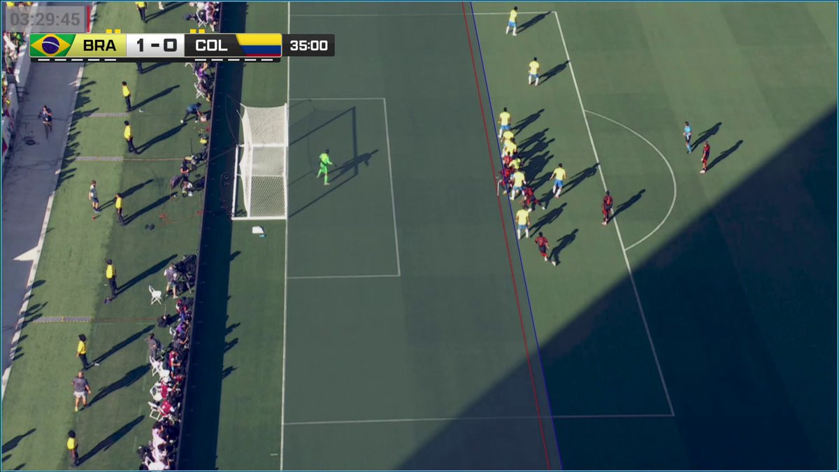 BryanDiazEC's tweet photo. Insólito que el VAR haya sancionado offside en el gol de Davinson Sánchez cuando hasta en la repetición se ve que no lo estaba. Error del VAR que influye negativamente a Colombia. https://t.co/6HVHHBhsIS