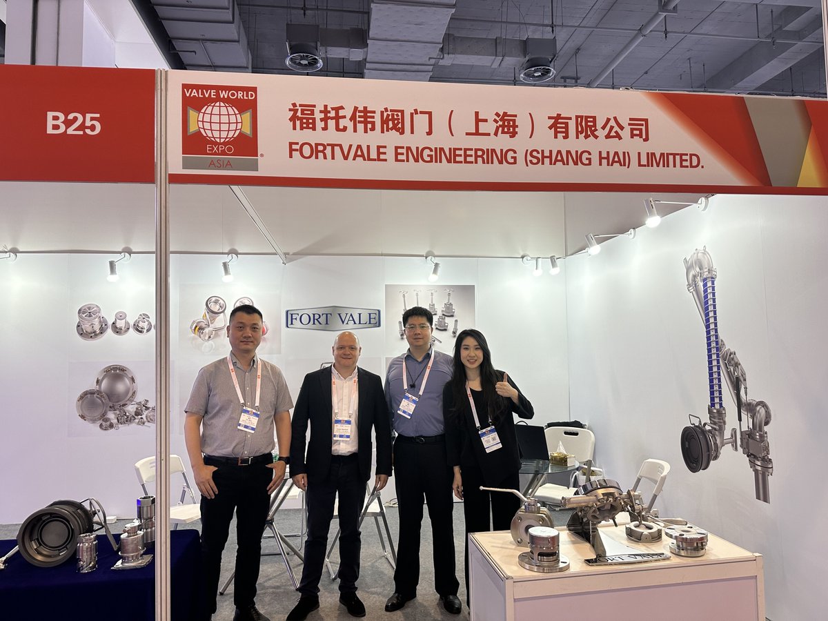 FortVale_'s tweet photo. Fort Vale are exhibiting at the Valve World Asia Expo &amp; Conference.

Henry, Roxy, Yun &amp; Graham can’t wait to meet you all.

https://t.co/k7dwjPza3z

#fortvale #valves #innovation #china #shanghai #engineering #manufacturing #valveworldasia https://t.co/B9HPQ0cKy2