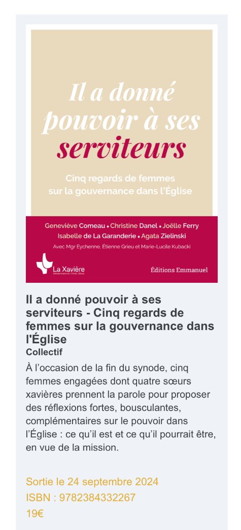 Oh ! Mais que vois-je dans la newsletter de comm des <a href="/EditionEmmanuel/">Éditions Emmanuel</a> ? À suivre…