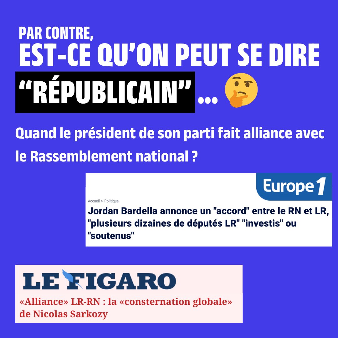 FMPasquini's tweet image. Est-ce que c'est d'extrême gauche d'écrire un rapport sur l'adaptation de l'#école au dérèglement climatique ? 

Est-ce qu'on peut se dire "républicain" quand le président de son parti fait alliance avec le Rassemblement national ?

M. @thomaslam92 qu'en pensez-vous ?