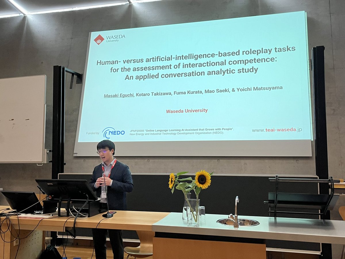 On behalf of our team, <a href="/eaglemasaki/">Masaki Eguchi</a> is presenting our CA-based validation study of the use of conversational AI agents for assessing interactional competence at <a href="/LTRC2024/">LTRC 2024</a>