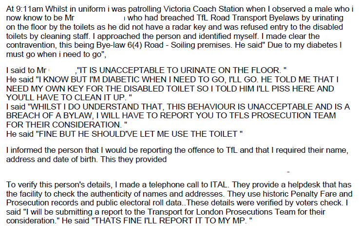 kirkkorner's tweet photo. A diabetic man is prosecuted for urinating at Victoria Coach Station
He needed to go, didn't have a key for the disabled toilet, and a member of staff refused to let him in to use the facilities
He's got a criminal conviction for this now. https://t.co/rVcvSYSubJ