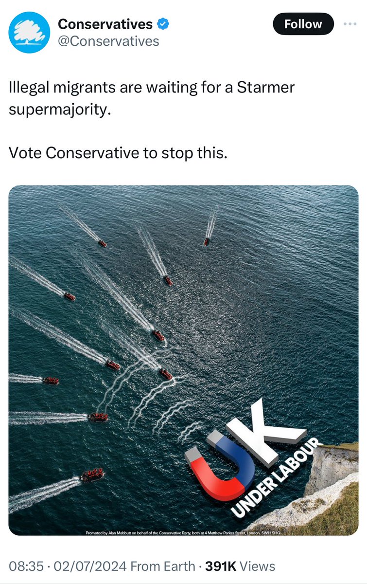 This looks like an ad the Mad Fascist Party in a bad drama put out just so the audience are 100% certain they’re the bad guys