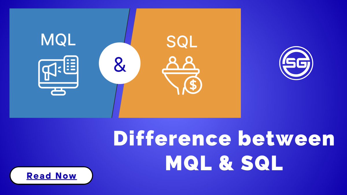 "Difference between MQL &amp; SQL"

Read our full Blog:- salesgarners.com/difference-bet…

#SalesGarners

#DemandGeneration #Sales #BusinessGrowth #B2B #MQL #SQL #DataAnalysis #CRM #MarketingAutomation #BigData #ETL #DataWarehouse #DataScience #Coding