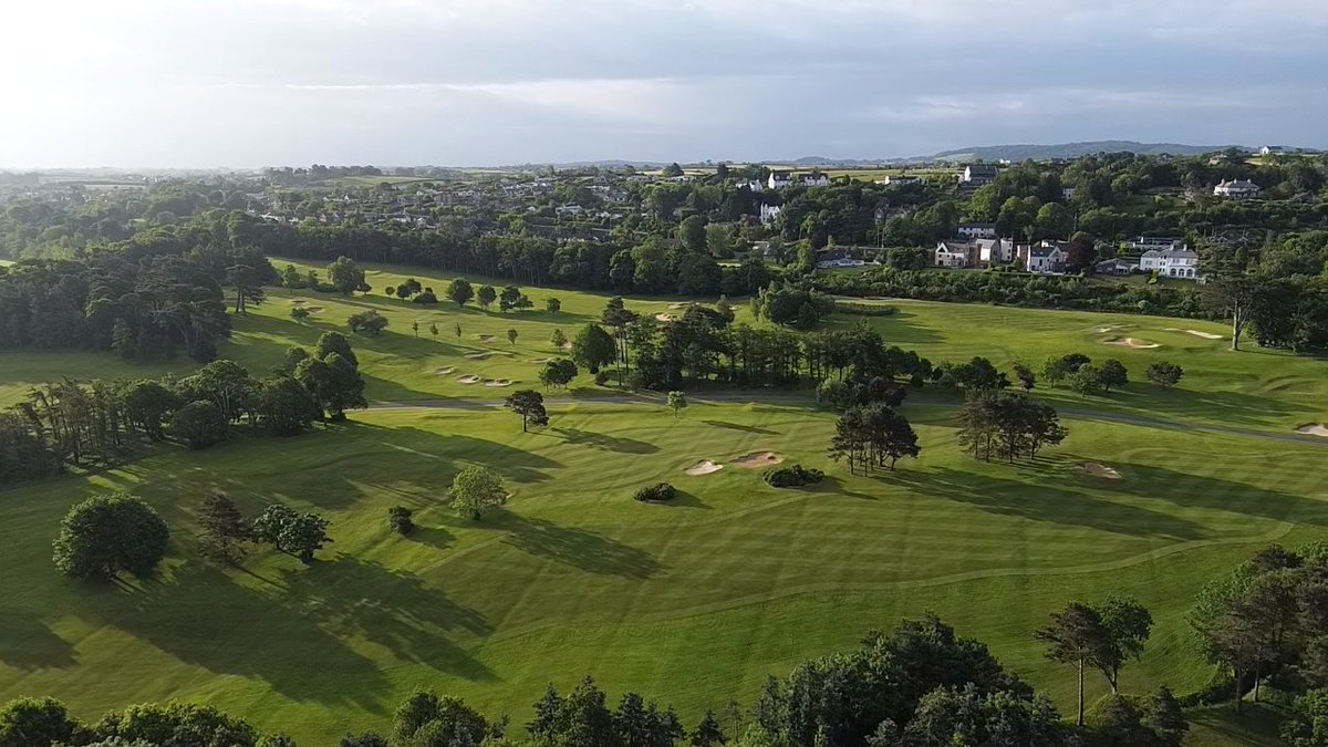 Early morning shadows over the top end of the course exposing very old drainage lines. #greenkeeping #drainage #golf