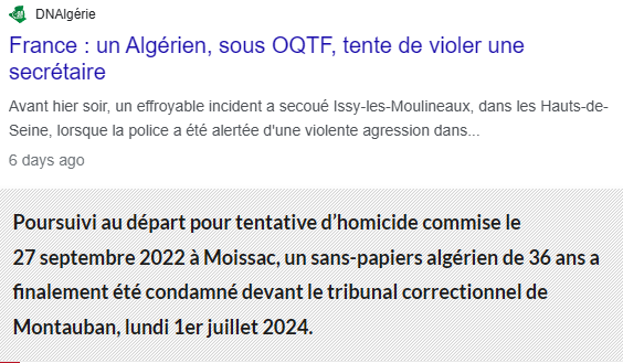 ExBoubou's tweet photo. « Atteinte à l'unité nationale » ; « atteinte au moral de l'armée ». Y'a pas « atteinte à l'image des #algériens » ? Pour les harragas qui commettent des délits/crimes qui sont médiatisés dans d'autres pays, leur rajouter des mois/années quand ils viennent... https://t.co/Lonp9hhGNU