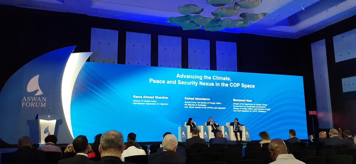 Janani Vivekananda (@janvivekananda) on Twitter photo Great to see Climate, Peace & Security centre stage <a href="/AswanForum/">Aswan Forum</a>
Solid discussion on how to ensure the golden thread of peace is carried through from COP27 through to Baku and how to navigate political dimensions of this agenda.. Great to see Climate, Peace & Security centre stage <a href="/AswanForum/">Aswan Forum</a>
Solid discussion on how to ensure the golden thread of peace is carried through from COP27 through to Baku and how to navigate political dimensions of this agenda..