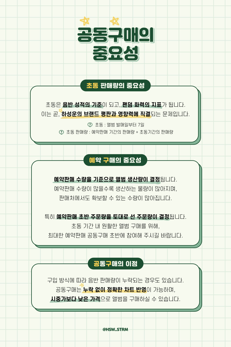 HSW_STRM's tweet photo. [📢]  공동구매 관련 공지

📅 앨범발매 D-14‼️
이제 진짜 시작할 타이밍입니다, 하늘여러분🙏

공동구매의 중요성에 대한 첨부 이미지 필독 부탁드립니다

#하성운  #HASUNGWOON  #Blessed https://t.co/HLTbTCW5jp