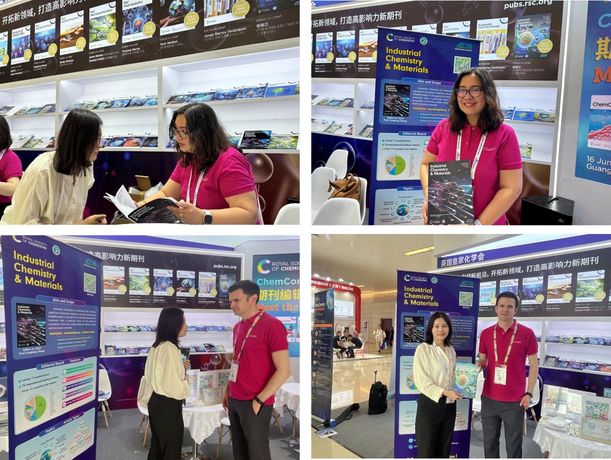 Industrial Chemistry & Materials (@indchemmater) on Twitter photo At the 34th CCS Congress, the ICM Editorial Office had a great discussion with RSC <a href="/RoySocChem/">Royal Society of Chemistry</a> Publisher Dr. Jeanne Andres <a href="/JTHAndres1/">Jeanne Therese Andres 💙</a> and Executive Editor Dr. Richard Kelly <a href="/richardkelly177/">Richard Kelly</a> about ICM's current progress and future plans. Thanks for their support! 🙌✨ At the 34th CCS Congress, the ICM Editorial Office had a great discussion with RSC <a href="/RoySocChem/">Royal Society of Chemistry</a> Publisher Dr. Jeanne Andres <a href="/JTHAndres1/">Jeanne Therese Andres 💙</a> and Executive Editor Dr. Richard Kelly <a href="/richardkelly177/">Richard Kelly</a> about ICM's current progress and future plans. Thanks for their support! 🙌✨