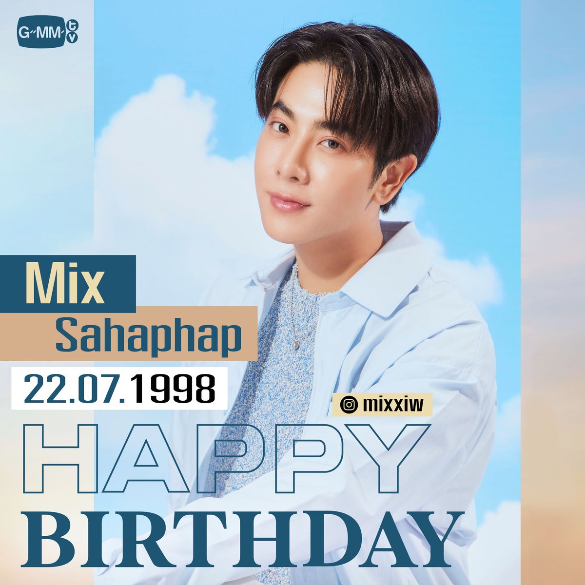 GMMTV's tweet photo. Happy Birthday to Mix
@wixxiws

#GMMTV https://t.co/UHHDHDSs6I