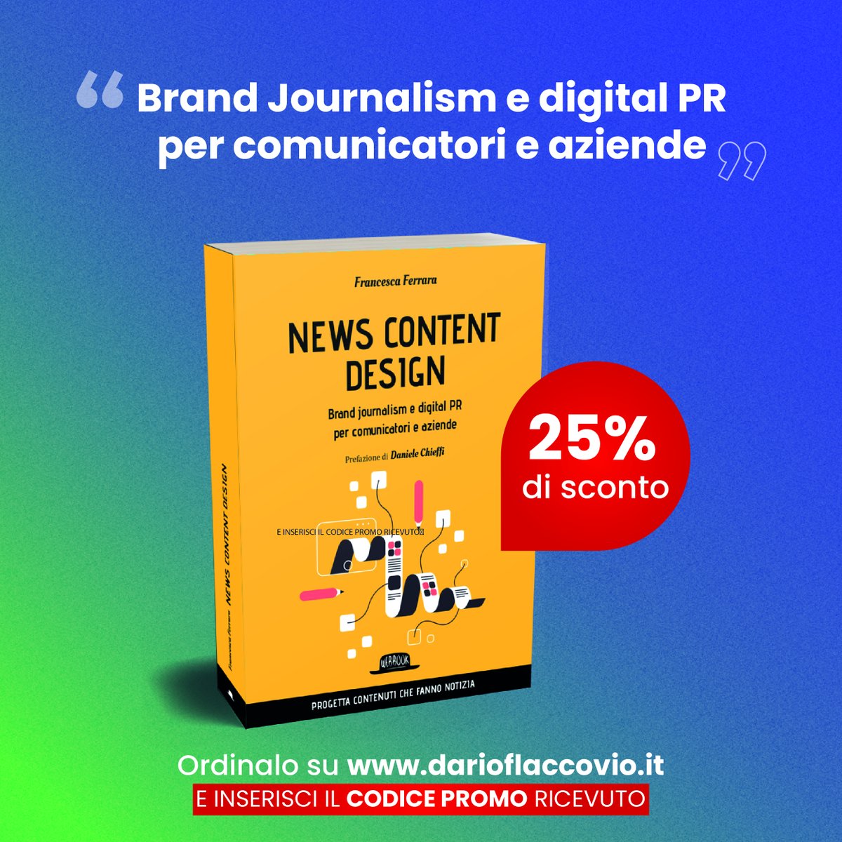 Sul sito di <a href="/DarioFlaccovio/">Dario Flaccovio Editore</a> trovate sulla copia cartacea il 25% di sconto. Contattami per ricevere il codice promo.

😃darioflaccovio.it/web-marketing/…

#newscontentdesign
#newscontentdesigner
.
#netnewsmaker
