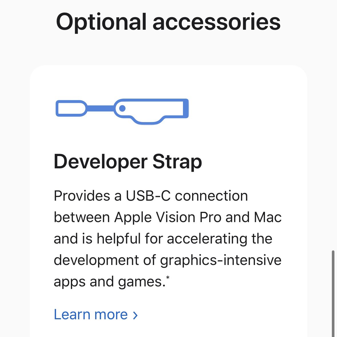 ikkou's tweet image. Apple Vision Pro 専用 開発者向け Developer Strap の日本での“公式”販売きました🙌
✅ 購入には Developer アカウントが必要
✅ 個人の Developer アカウントで 🆗
✅ 1つ ¥52,800 で同時購入 5 本まで
なお、開発者ではない一般消費者が買う必要性はありません。
developer.apple.com/visionos/resou…