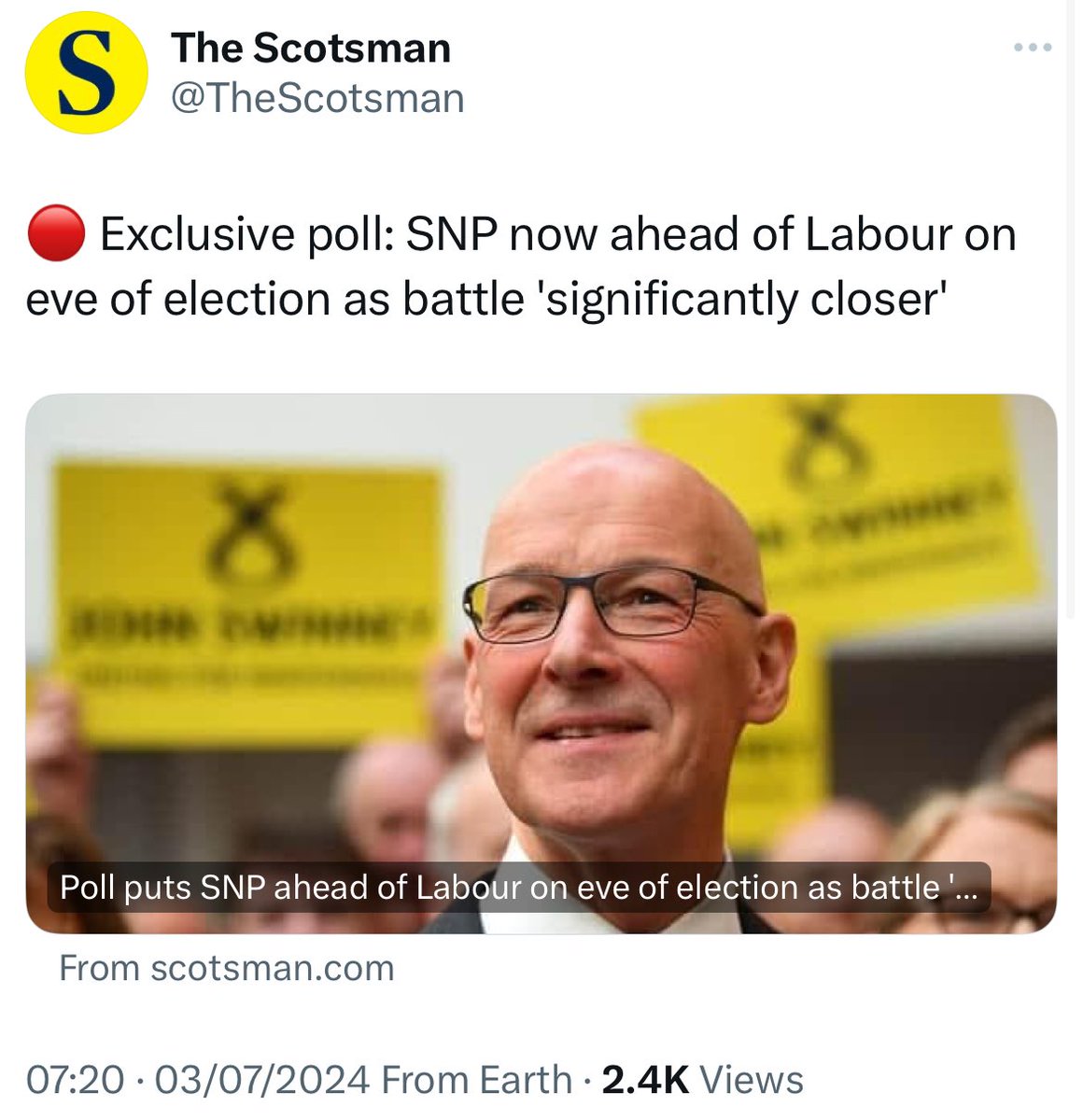 Two things are certain.

The Tories are beat and Keir Starmer will become Prime Minister.

So, it’s time to put Scotland’s interests first.

Vote for who you believe will do just that.

Vote SNP.