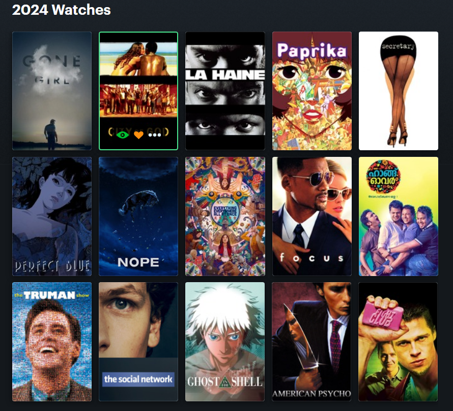 TokenOTT's tweet image. Wasn't much of a movie guy before but I've been getting into it this year. Here's everything I watched so far, gonna update as I watch under this tweet

Feel free to recommend anything you like