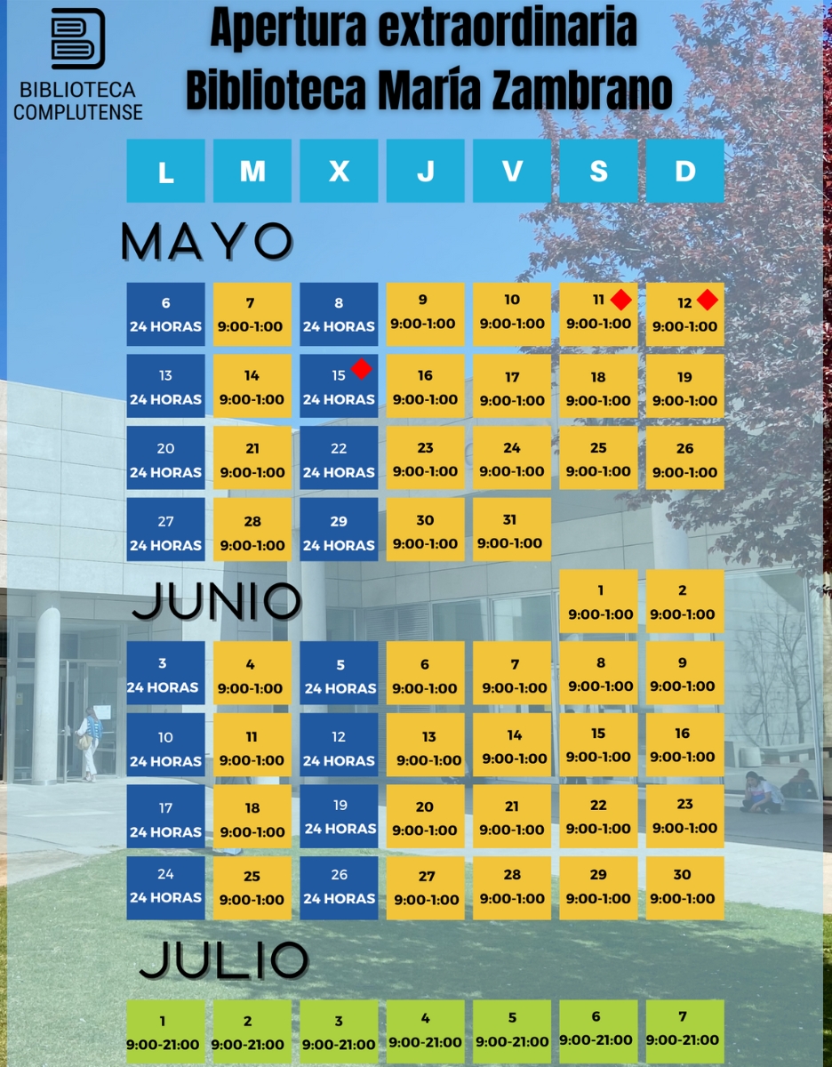 BucVet's tweet photo. #estuvets y #estucytas!
🕝🏖️Horario de verano:
- Apertura hasta las 14:30 h.
- Cerrado del 12 al 16 de agosto.
- El 7 de julio termina la apertura extraordinaria de la Biblioteca María Zambrano.
- Horario de otras bibliotecas 👉https://t.co/sAQl7o9Fxr
#felizverano🥰 https://t.co/RNJQzPSTE2