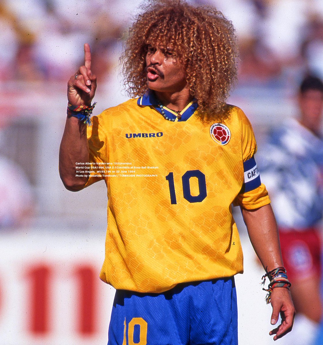 コロンビア代表　ユニフォーム 1994 ワールドカップ　バルデラマ　コロンビア製 コロンビア代表(Colombia)94 H ホーム #10 バルデラマ(Valderrama