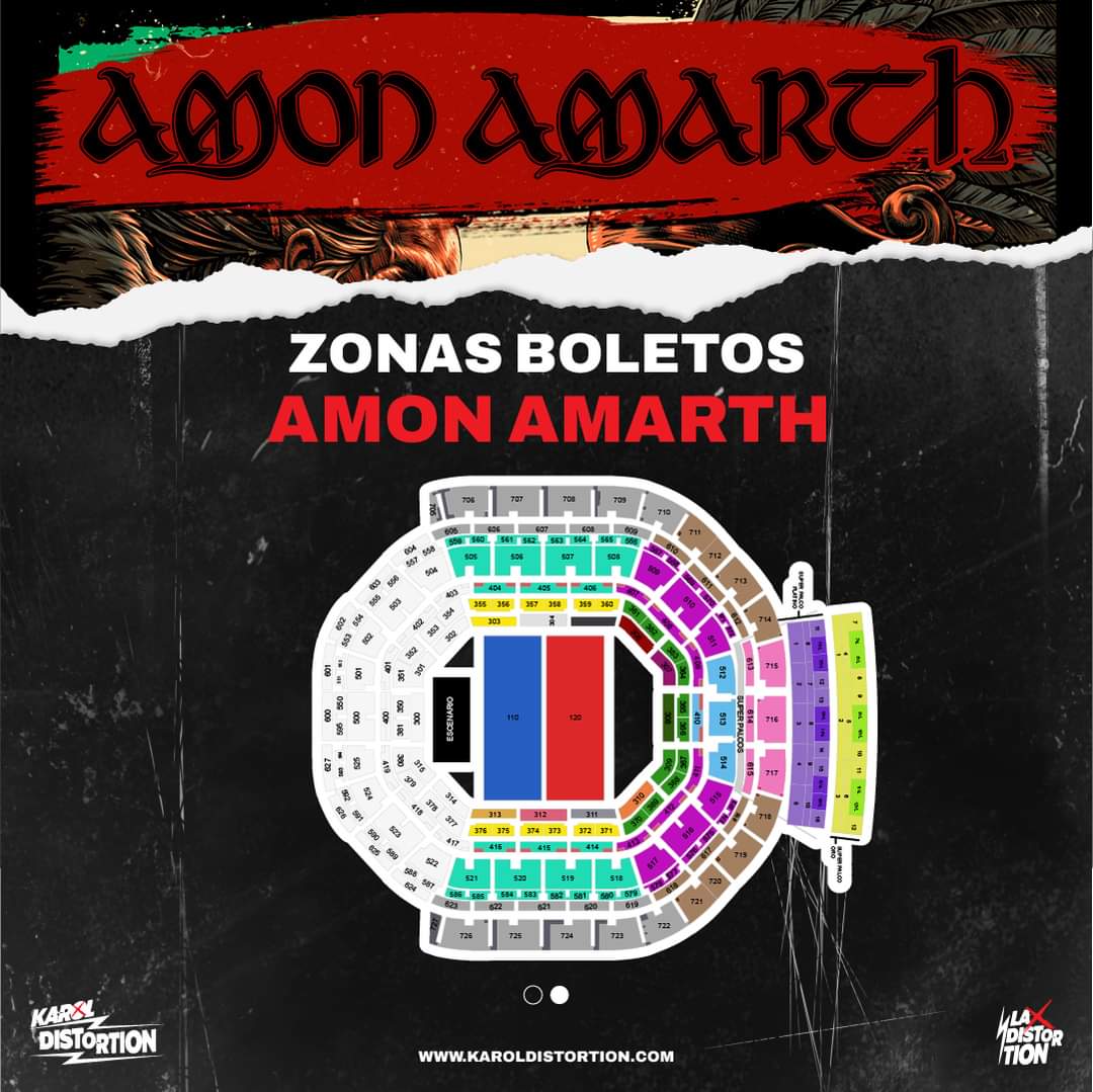 ☢️AMON AMARTH☢️
Si van llegando a sus hogares, les dejamos los precios y zonas del evento.