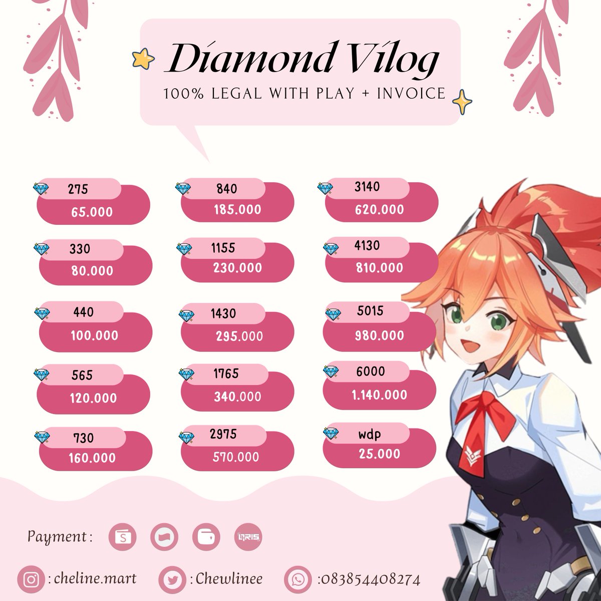 ⚘ DIAMOND VIA LOGIN

— 100% legal anti tarik-menarik 
— via login moonton/email/fb
— dimainkan 3-5 match classic

order : bit.ly/WassapJeje
testi : bit.ly/ChelineProof

t. top up dm diamond ml mobile legend vilog via login #zonauang #zonajajan #zonaba