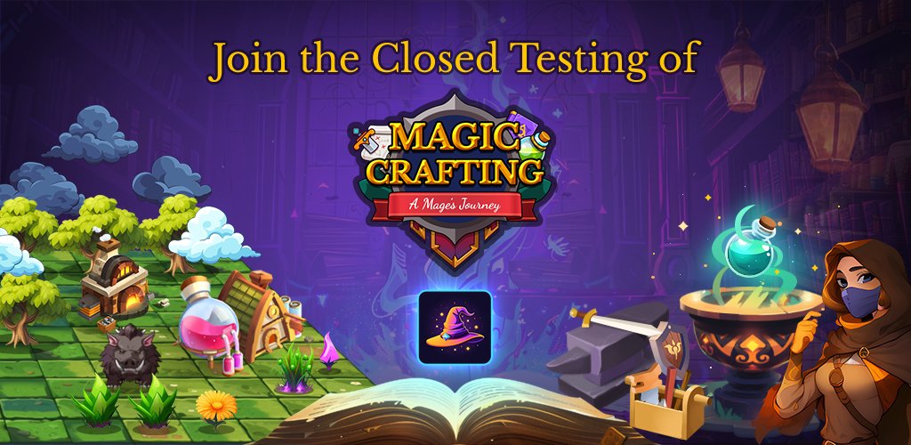 CapPlayGames's tweet photo. 🚀 Exciting news! We've been hard at work on 'Magic Crafting: A Mage's Journey,' a magical mobile game with exploration, crafting, and battles. Our demo is now ready for testing! 🌟 Interested? Join our dedicated Discord server: https://t.co/oMrWb54Uzr  #GameDev #MobileGames https://t.co/syORZ0M1If
