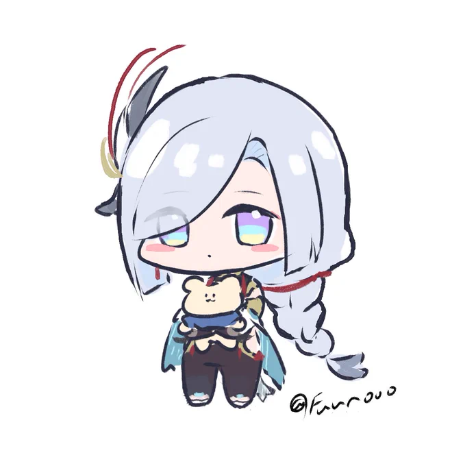 私のちび申鶴すごく気に入ってくださってるので、嬉しい 久々に描きました! 