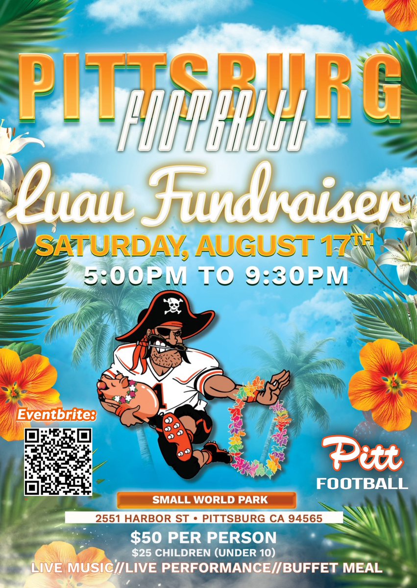 PittHSFootball's tweet photo. π΄ββ οΈπΊπ€π½ALOHAπ€π½πΊπ΄ββ οΈ!!!! Come join us August 17th for the ultimate luau as we kickoff the 2024 Pittsburg Football season. Food, music, dancing, no host bar, and plenty of aloha spirit! #HoistTheColorsπ΄ββ οΈ #PittLuau2024 #100YearsOfWinning #ramPITTup π΄ββ οΈππΊποΈπ€π½π
ΏοΈππ€π½ποΈπΊππ΄ββ οΈ https://t.co/gCbA7ULvY5