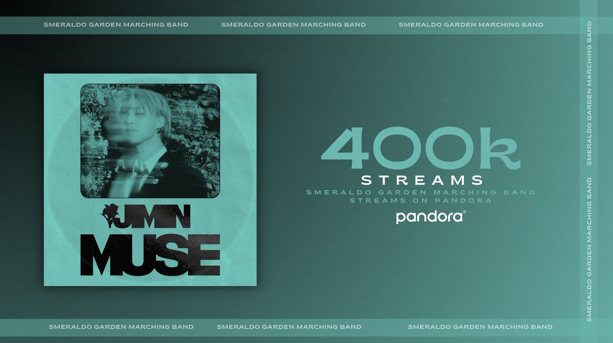 JiminOnStats's tweet photo. “Smeraldo Garden Marching Band” by #JIMIN feat. Loco has reached over 400,000 on Pandora!🇺🇸 

—the fastest song by a Korean/K-pop soloist to do so in 2024! https://t.co/51VO4quQB7