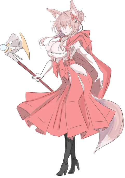 OC狐魔導士かわいくできたー 
