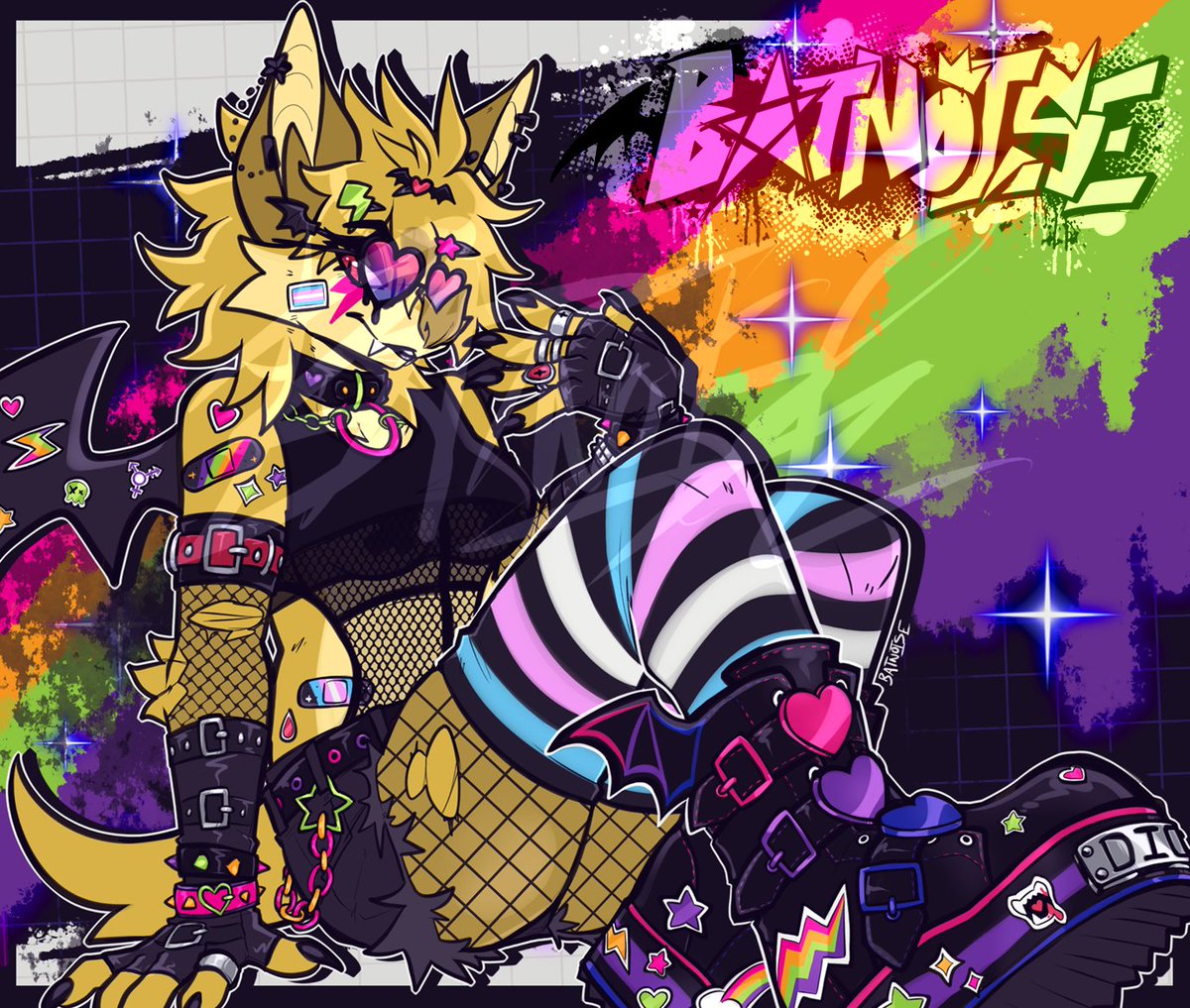 batnoise's tweet photo. [🦇] FASHIONABLY LATE FOR PRIDE 🌈⚡💖 (he/him) https://t.co/GA3rpt5Qqk