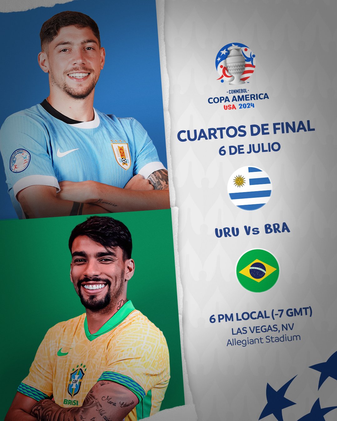 Brazil will face Uruguay in Quarter Final