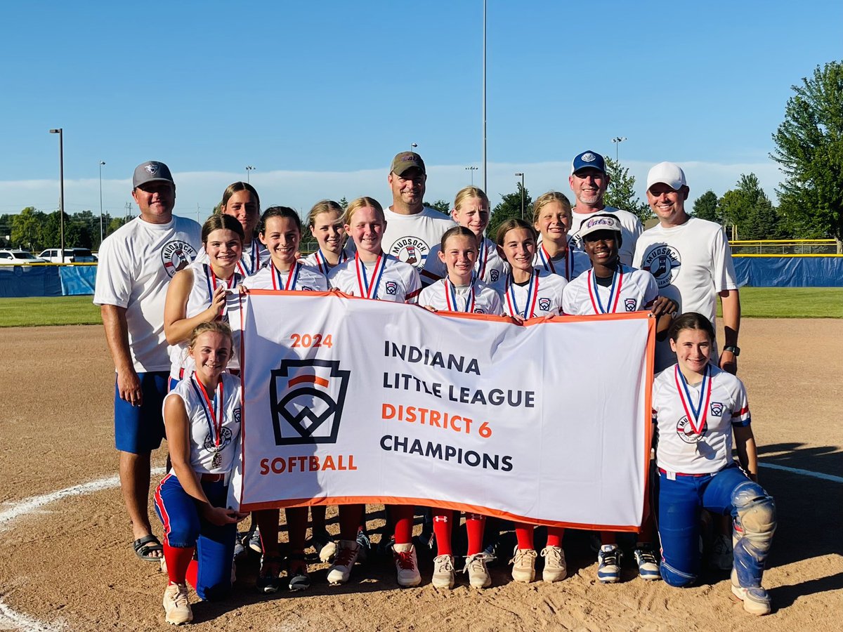 MudsockSoftball's tweet photo. Little League District 6 Regional Champs!  Thank you to the community for all your support.

We’re really proud of these ladies and so thankful for the volunteers that helped Mudsock Youth Softball in this inaugural season ❤️🥎💙  On to the next round! https://t.co/xYt7x1afF0