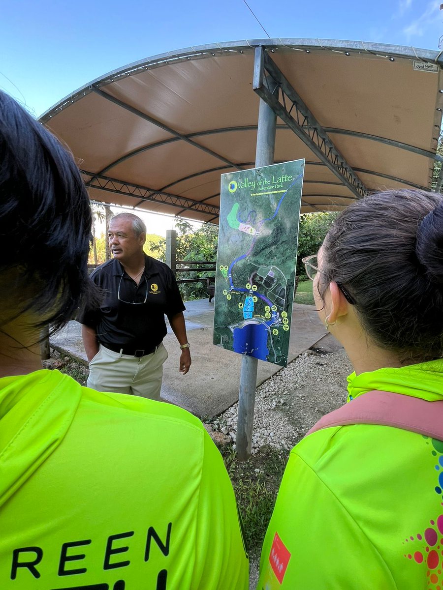 The Guam Green Growth Conservation Corps recently spent the week with the Valley of the Latte group in Inalahan and Talo'fo'fo.  The group learned with the agriculture team who are working to revitalize the site's farm lands.
