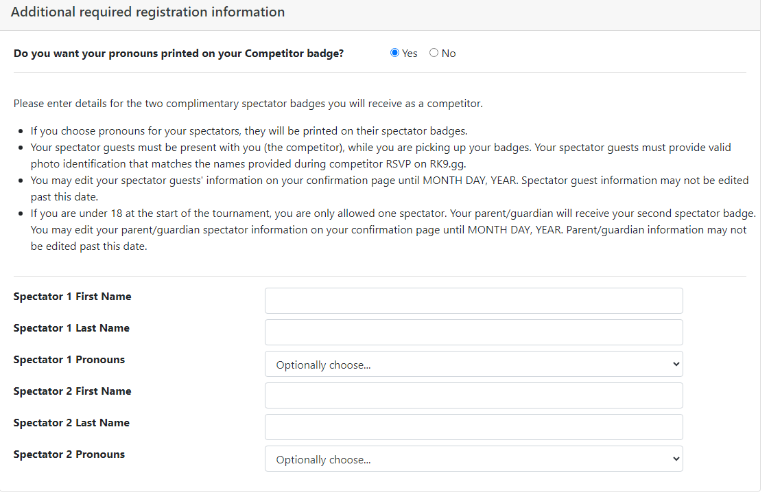 I have three spectator passes for Worlds for sale.

They were given to the competitors. 

DM if interested, RTs appreciated