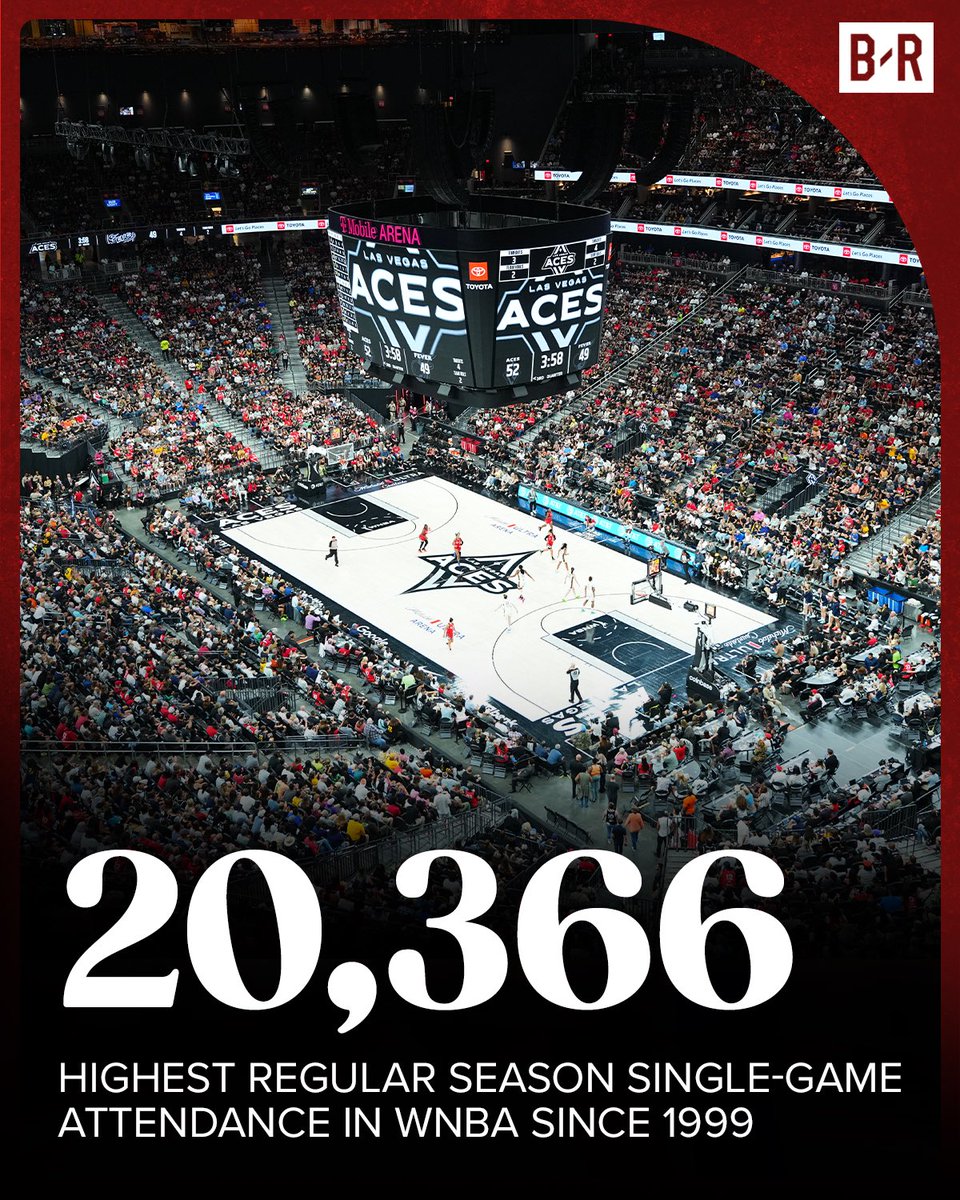 BleacherReport's tweet photo. WNBA fans made HISTORY tonight at the Aces-Fever matchup 😱 https://t.co/dxyLcuMVbJ