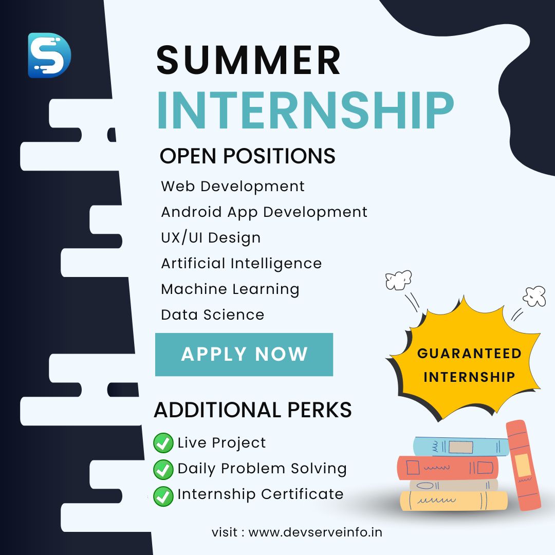 Hello Freshers,
We are offering a Summer internship program in various domains like

Limited 100 Seats only hurry up

Frontend Development
Backend Development
UI/UX.
Mobile Development
ML

Benefits:
Daily Problem Solving
Live project

Apply Now :- docs.google.com/forms/d/e/1FAI…