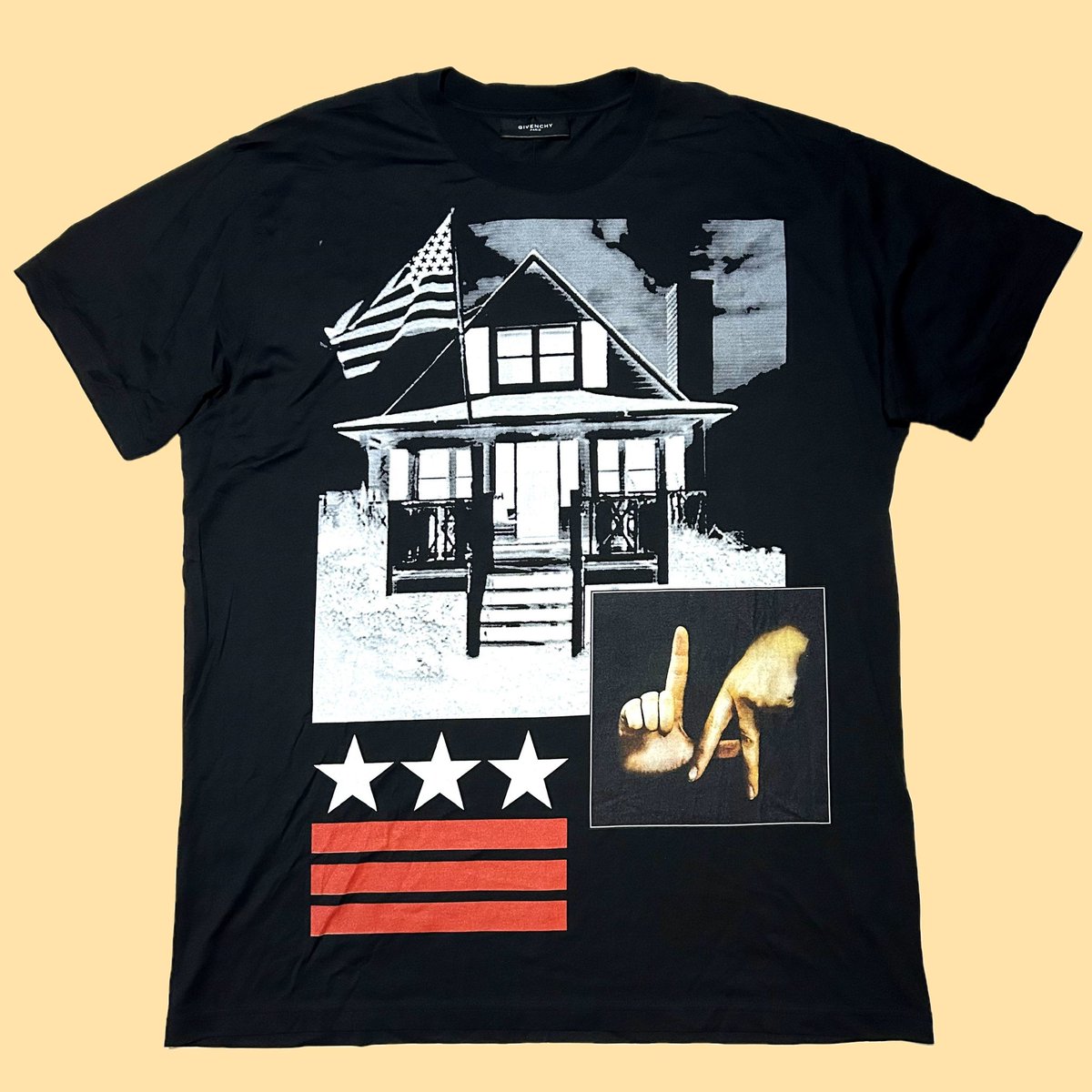 thrftd_grtnss's tweet image. 2. #Givenchy #LA #Handsigns Tee. Size: L. $199