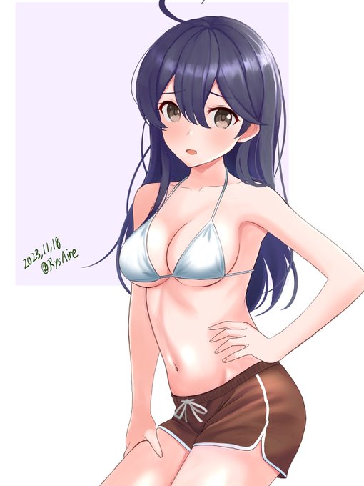 ハーフパンツorドルフィンパンツ、そして上半身はビキニかトップレスというサマースタイル(?)もっと流行れー!!※再掲