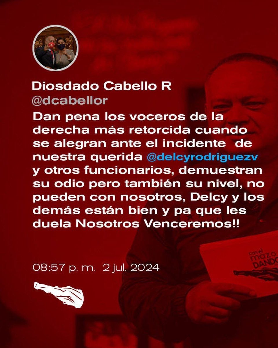 Toda Nuestra Fe para la pronta recuperación de nuestra jefa ⁦<a href="/delcyrodriguezv/">Delcy Rodríguez</a>⁩ , DIOS ES BUENO