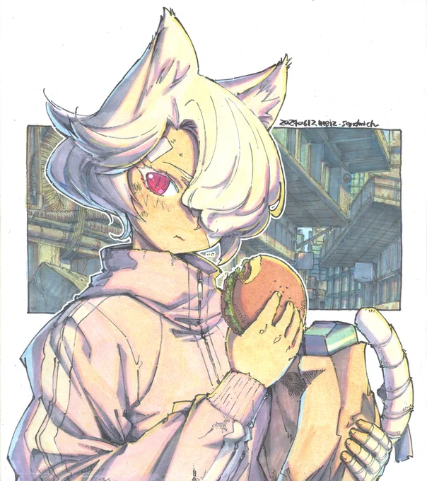 トレンドに入ってるらしい? 描き方が変わってきた最近の四枚。 #アナログ絵 #水彩 #原画 #色紙