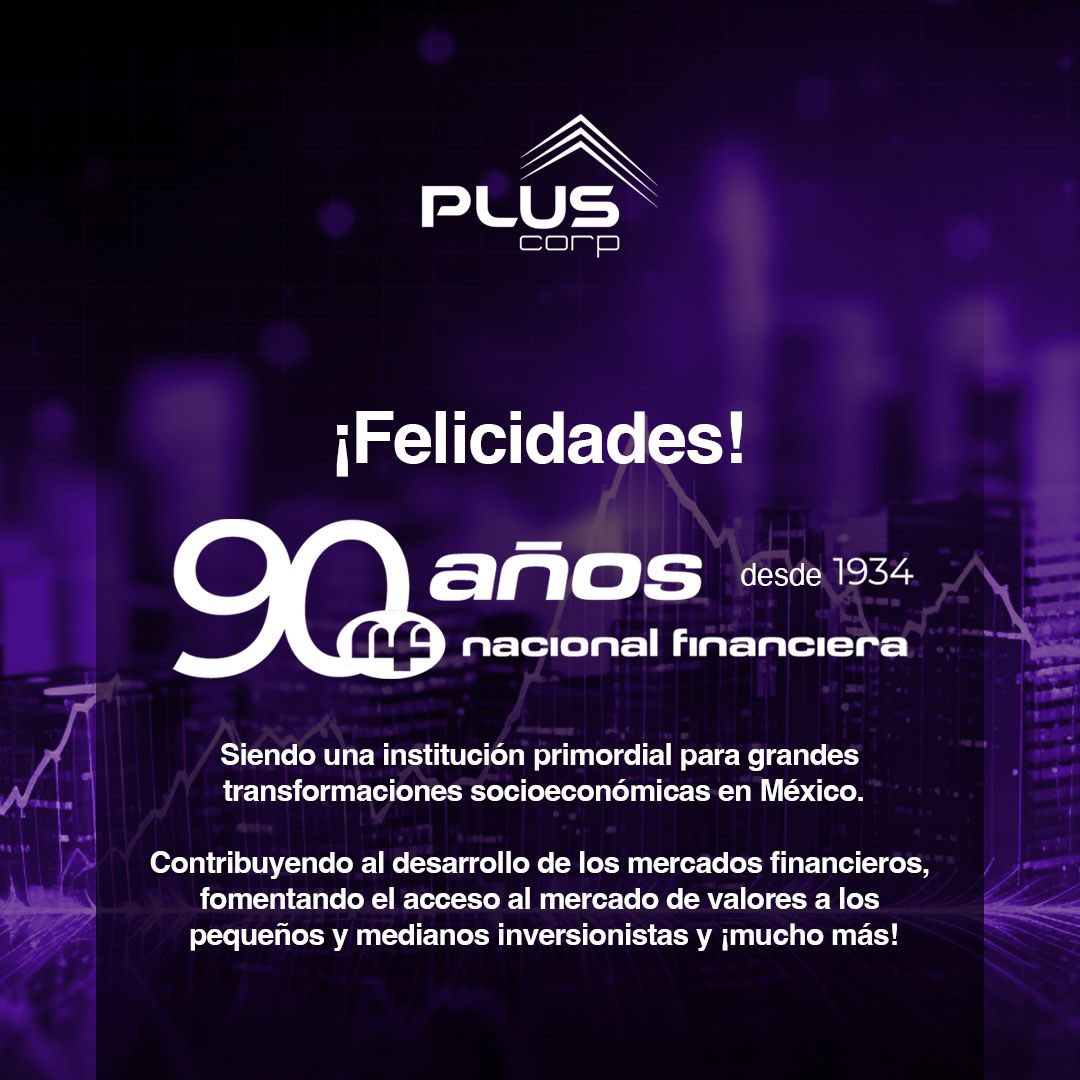 Plus_Corp_'s tweet photo. Nos complace felicitar a @NafinOficial en su 90 aniversario.
Siendo una institución primordial para grandes transformaciones socioeconómicas en México. 🇲🇽
Contribuyendo al desarrollo de los mercados financieros y ¡mucho más! 👏🏻
#PlusCorp #FastPlus #NAFINSA #90AñosNafin https://t.co/ATacraGoLL