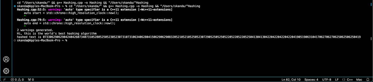 Fulldiscipline_'s tweet photo. I'm currently testing the encryption, that's why I haven't posted it yet, but once that's done, the messaging app would be 30% done. 

This is for example, the hashed output of the text, "Hi, this is the world's best hashing algorithm" https://t.co/0q0zTzzYtk