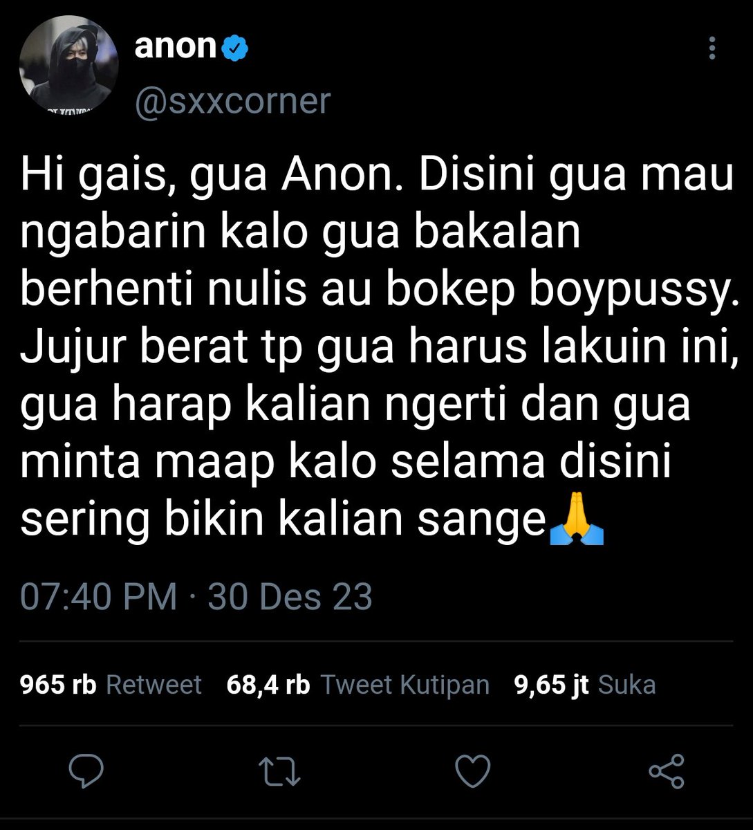 leviathanack's tweet photo. Hot Sauce ;

Nakyu, seorang anonimus penulis cerita dewasa memutuskan berhenti. Hal itu membuat Jordanio, penggemar beratnya marah hingga nekat menculiknya. Mampukah Nakyu selamat dari jerat Jordanio? 

A fictional nomin au bxb https://t.co/NlS7aaCKXY