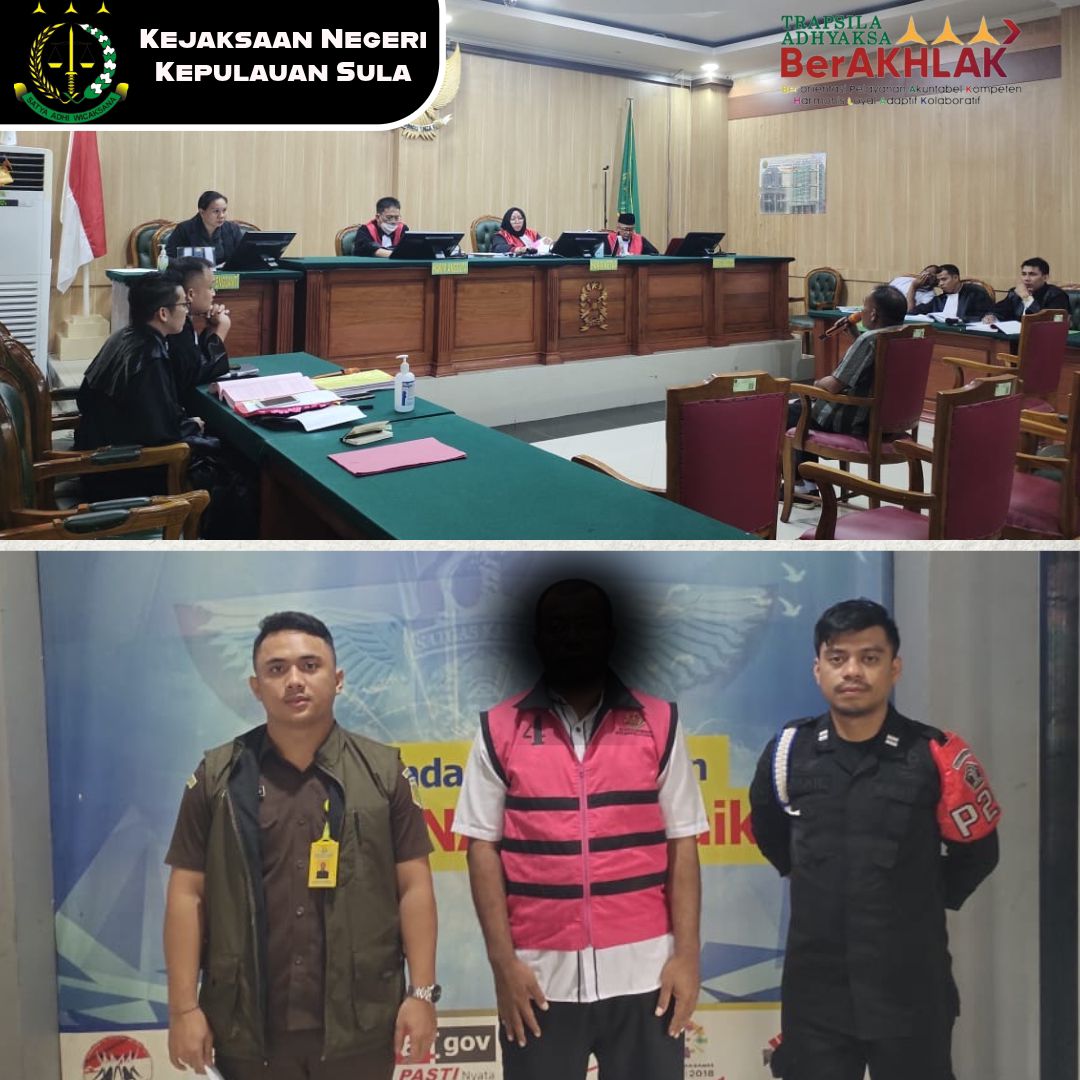 NegeriSula's tweet photo. Pada hari Senin tanggal 1 Juli 2024 pukul 13.00 WIT telah dilakukan sidang Tindak Pidana Korupsi Pada Pengadilan Negeri Ternate, perkara Tindak Pidana Korupsi Penyalahgunaan Dana Belanja Tak Terduga (BTT) Untuk Kegiatan Penanganan COVID-19 Tahun Anggaran 2021.
@Kejatimalut https://t.co/smJVsaTLCQ