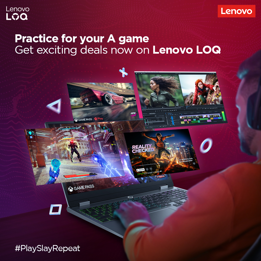Lenovo_in's tweet photo. #PlaySlayRepeat between the battlefield and work with Lenovo LOQ, now with exciting new offers.
Get 24-hour delivery at https://t.co/otj2JFR8bE
or find your nearest Lenovo store
#Lenovo #SmarterTechnology #BackToCollege #TechDeals https://t.co/s2ActGbPvi