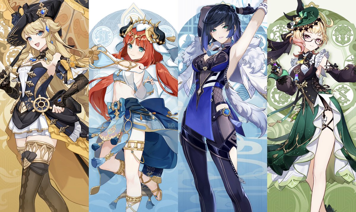 Ray_genshin_'s tweet photo. 【原神リーク】

🔻直近スケジュールまとめ🔻
・7月05日：ver4.8予告番組
・7月15日：ver5.0新キャラクター発表（公式X）
・7月17日：ver4.8正式リリース

🔻ver4.8ガチャラインナップ🔻
【前期】
・ナヴィア
・ニィロウ
【後期】
・夜蘭（いえらん）
・エミリエ

🔻新キャラクター🔻
①女性（星5｜水｜法器）
②男性（星5｜草｜両手剣）
③女性（星4｜岩｜長槍）

※信憑度：高

#原神
#GenshinImpact