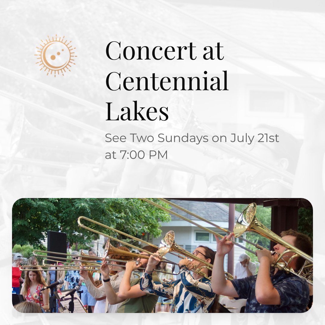 twosundays's tweet photo. More details at https://t.co/XPXyIGyh7K
Are you ready for a great, FREE show? Bring a chair and enjoy an outdoor concert at the Maetzold Amphitheater right on Centennial Lake! https://t.co/I9lrATNXwK