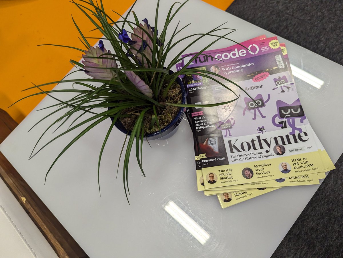 fun code() Magazine (@funcode_mag) on Twitter photo That's right: we have 1000 copies of the fun code() Magazine - A magazine for <a href="/kotlin/">Kotlin by JetBrains</a> developers - at <a href="/droidconBerlin/">droidcon Berlin</a> #dcbln24! 🎉🌟
Grab one around the conference, and we'll have a signing session with the creators at 3:15 PM today at the <a href="/Berlindroid/">Berlindroid</a> GDG booth! That's right: we have 1000 copies of the fun code() Magazine - A magazine for <a href="/kotlin/">Kotlin by JetBrains</a> developers - at <a href="/droidconBerlin/">droidcon Berlin</a> #dcbln24! 🎉🌟
Grab one around the conference, and we'll have a signing session with the creators at 3:15 PM today at the <a href="/Berlindroid/">Berlindroid</a> GDG booth!